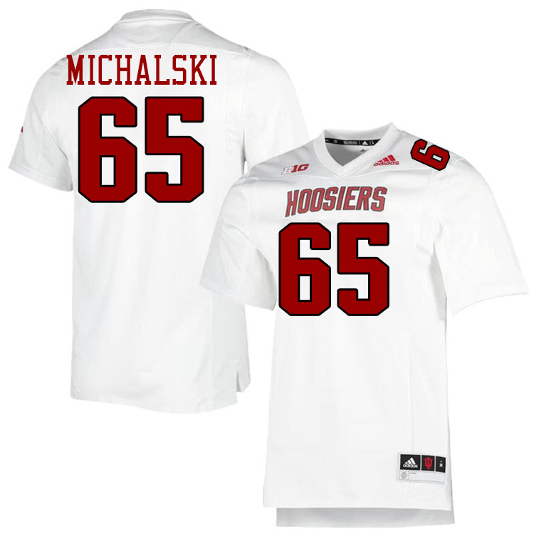 Zen Michalski Indiana Jerssey,Indiana University Hooisers Football Jersey,Uniforms-Retro White